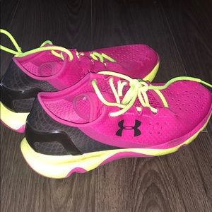 Fuchsia & Lime Green Under Armour Speedform Shoes